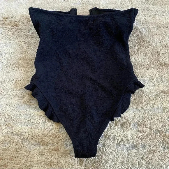 Beach Riot x Stone Cold Fox Late Bloomers Strapless One Piece Swimsuit Black: S - Picture 7 of 11